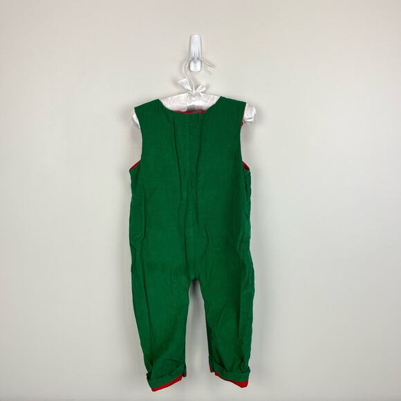 Lil Cactus Green Corduroy Rudolph Longall Overalls 18-24 Months - Picture 7 of 8